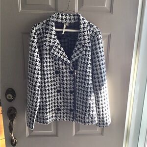 Comfy USA Stylish Black and White Houndstooth Women's Jacket